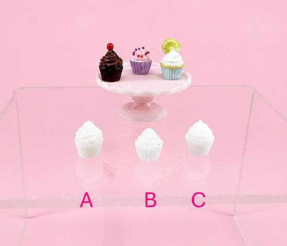 Set of 6 1:12 Scale 3D printed cupcakes